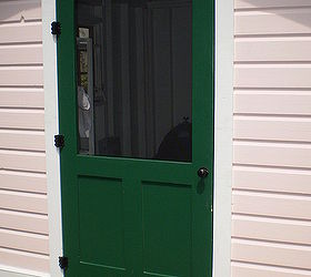 8 x10 potting shed pool equipment cover, Arched screen door complements the door on the main house
