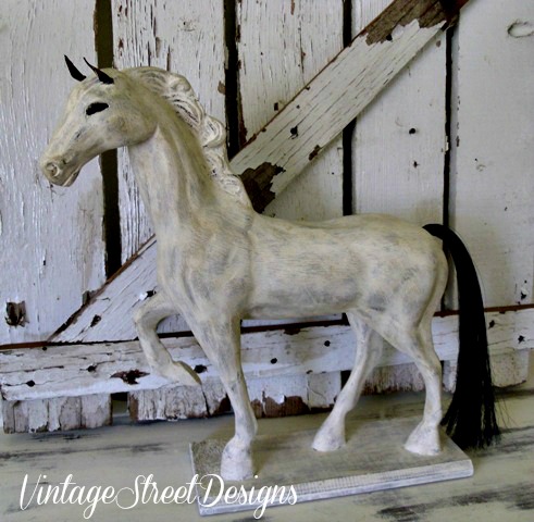 painted horse using cece caldwell s chalk clay paints, painting, repurposing upcycling, Several layers of CeCe Caldwell s Paints were used