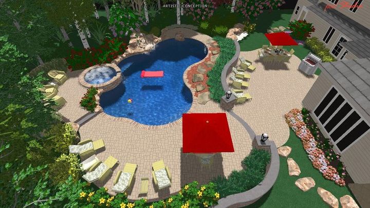 should the ideal backyard oasis include a spa, outdoor living, 3 D Design Technology