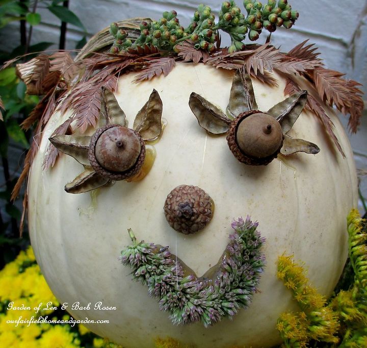halloween punkin heads, crafts, halloween decorations, home decor, seasonal holiday decor, Punkin Head close up
