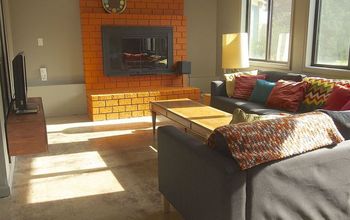 Would You Paint Your Brick Fireplace a Bold Orange? We Did!