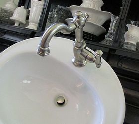 our bathroom remodels 2013, bathroom ideas, home improvement, I am in love with these faucets They are swing spout so we can easily rinse toothpaste down and aids in cleaning of the sink Love the vintage styling