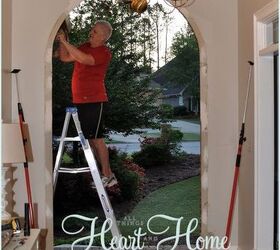 diy arched tudor door, diy, doors, how to, woodworking projects, There were a few adjustments he made to allow the door frame to fit