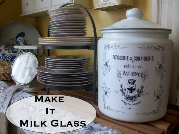 make it milk glass, crafts