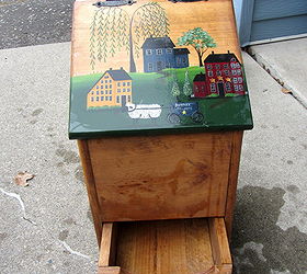 a re purposed country potato amp onion bin, container gardening, gardening, repurposing upcycling, This was cute in its day