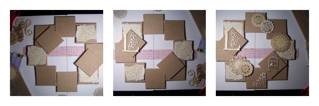 burlap canvas and wood wreath, crafts, decoupage, wreaths, Before you start gluing do a dry run and place all of your detail Then snap a photo or draw a detailed sketch so you remember where it goes