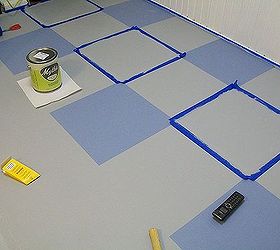 painted vinyl floor update, flooring, painting, My vinyl floor was 20 years old I didn t have money for a new floor so I painted it