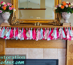 how to host a baby shower day three tissue paper bunting, crafts, home decor, Finished