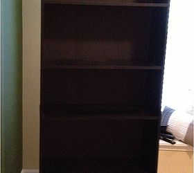 simple and cheap bookcase makeover, home decor, painted furniture, Before of bookcase