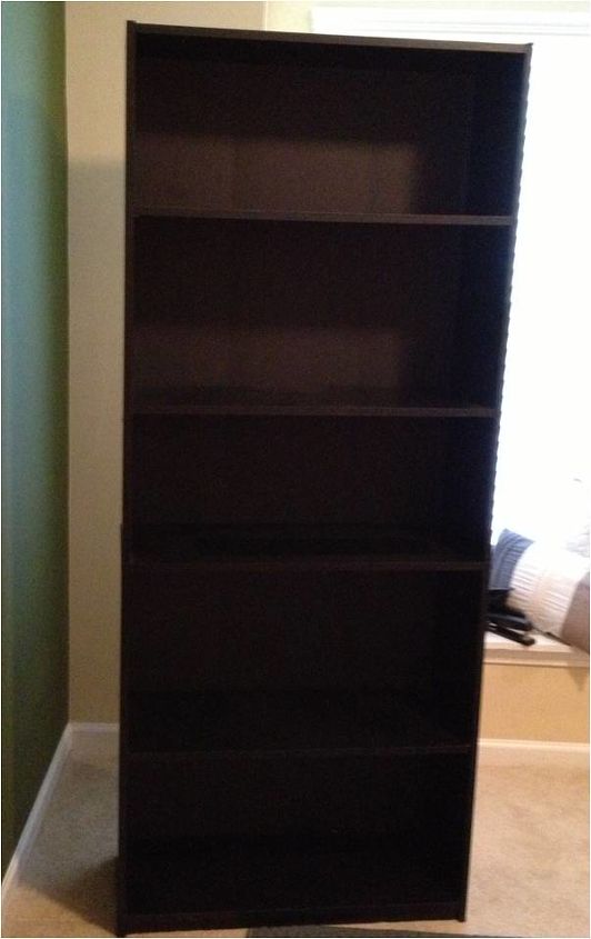 simple and cheap bookcase makeover, home decor, painted furniture, Before of bookcase