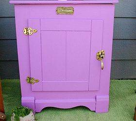 giving an icebox a new color makeover for our summer porch, kitchen cabinets, painted furniture, repurposing upcycling, A free quart of paint primer in one gave this little cabinet a new lease on life