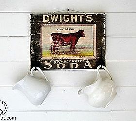 diy antique advertisement wall art hook flour sack towel, crafts, home decor, repurposing upcycling