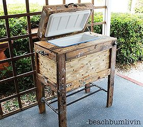 rustic cooler box made from recycled pallets, diy, how to, pallet, repurposing upcycling, Box made from Recycled Pallets That s a 48 quart cooler on the inside