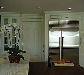 kitchen cabinetry, home decor, kitchen design, kitchen island, We fabricated the panel above the passage door too That door goes into the dining room