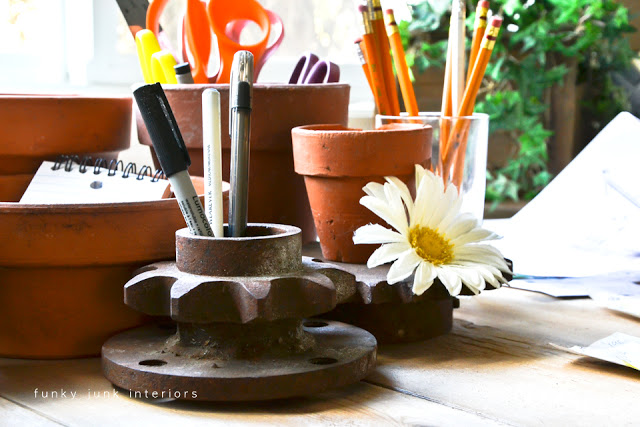potted pens and pencils a funky little 5 minute repurpose, cleaning tips, flowers, organizing, repurposing upcycling, What a happy little group storing all my office helps and supplies