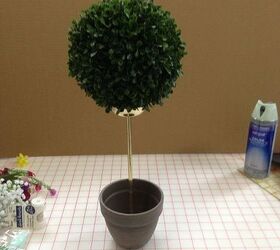 hometalk diy spring topiary inspiration, crafts, seasonal holiday decor, Dry run to make sure that all items are proportionally right