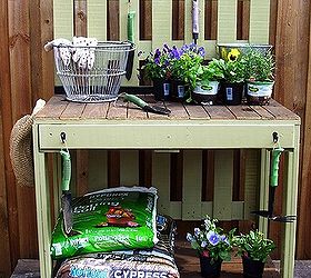 free pallets in augusta georgia, Susan s potting table can you believe she made this from pallets