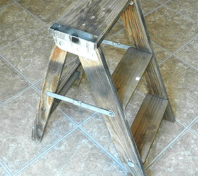 1 flea market find before amp after much needed makeover, home decor, repurposing upcycling, Little step ladder I found for 1