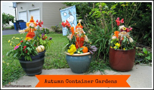 fall container gardens, container gardening, gardening, The mini gardens my daughters and I made now adorn our front walkway