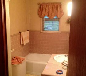 cottage style bathroom makeover, bathroom ideas, home decor, home improvement, painting, woodworking projects, The before