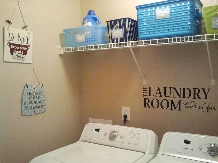 small laundry room makeover, home decor, laundry rooms, After