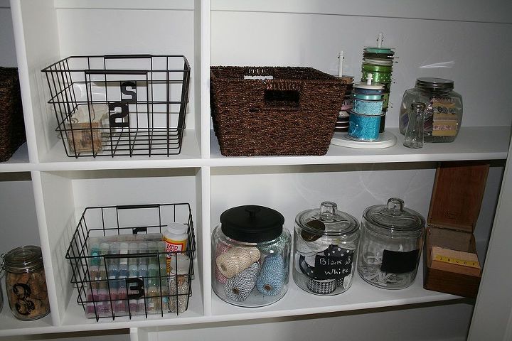 craft room sneak peek, craft rooms, organizing, finding inexpensive ways to house my craft supplies
