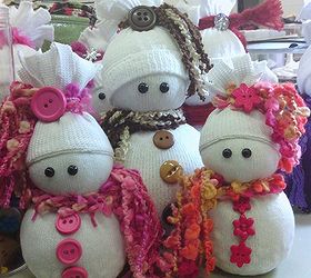 sock snowmen or snow babies as i like to call them, I have recently started making them without noses