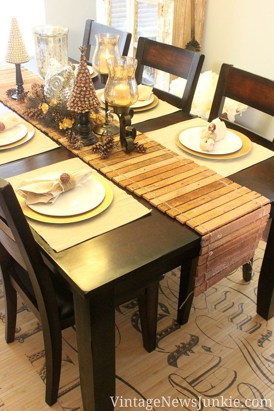 spruce up your thanksgiving dining room for under 20, seasonal holiday d cor, thanksgiving decorations, Here s the Table Runner I mentioned made from scrap wood out of a 1923 home