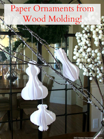 architectural molding inspired paper ornaments, crafts, seasonal holiday decor, woodworking projects, I used some wood molding for my inspiration for these paper ornaments