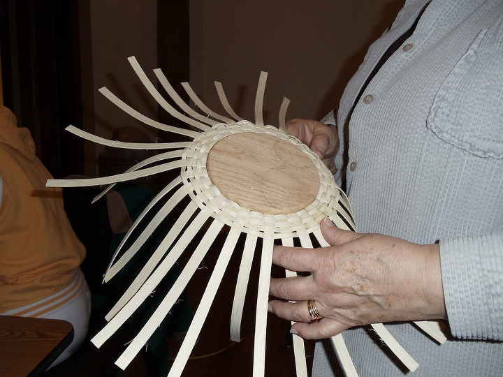 basket weaving class i took and basket i made 11 3 12, crafts, Starting to wrap instructor checkin my basket They were so nice and one on one was great best class I ever took