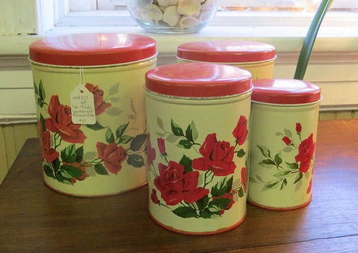 antiquing with generation x and y, painted furniture, Vintage canister set I collect these