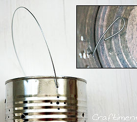 tin can solar lantern tutorial, diy, how to, outdoor living, repurposing upcycling, Step 5 Make a handle out of steel wire