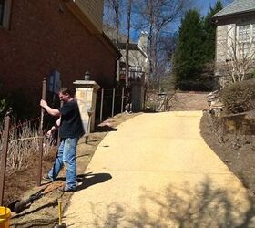columns and landscaping, concrete masonry, curb appeal, landscape, lawn care, During