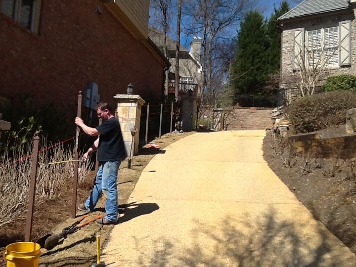 columns and landscaping, concrete masonry, curb appeal, landscape, lawn care, During
