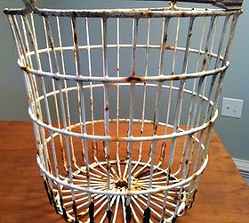 vintage egg basket turned into a light, electrical, lighting, repurposing upcycling, Egg Basket 20 at antique store