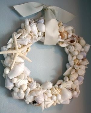coastal home design ideas, halloween decorations, seasonal holiday d cor, wreaths, Handmade Shell Wreath