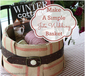 how to make a simple jute webbing basket, crafts, wreaths, Simple To Make Jute Webbing Basket