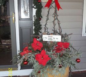 holiday use for your large water urns, seasonal holiday decor
