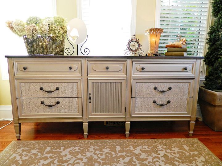 elegant vintage dresser, home decor, painted furniture, A new look