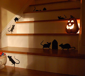 a rat infestation planning for some halloween giggles, halloween decorations, seasonal holiday d cor, Guaranteed smiles each time you head up the stairs