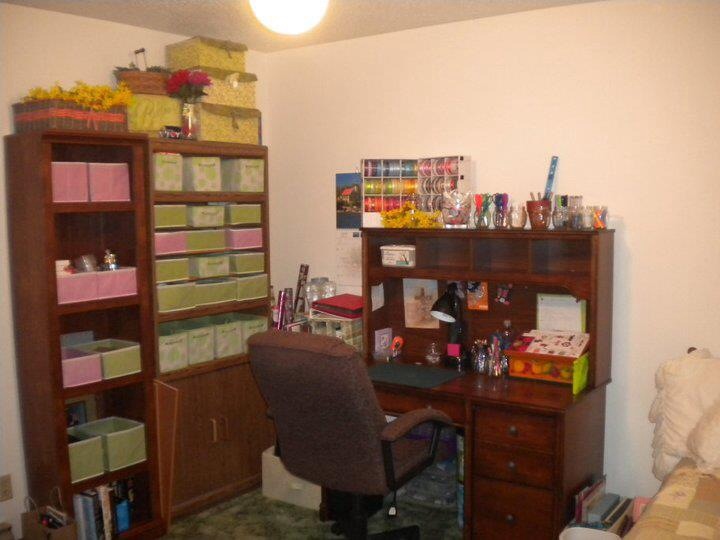 inexpensive craftroom makeover, craft rooms, home decor, painted furniture, Before