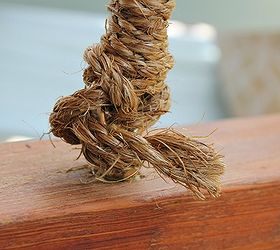 rope wrapped chain for a porch swing, outdoor furniture, outdoor living, painted furniture, porches, repurposing upcycling