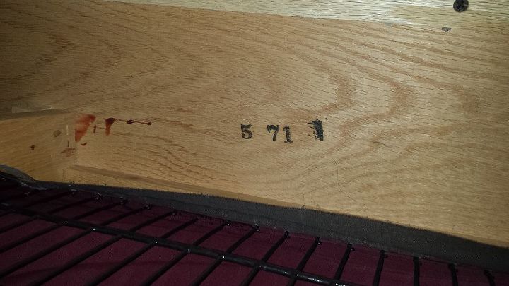 help me identify my modern couch, home decor, painted furniture, The only identifying mark I could see I m assuming that it was built May 1971 I could be wrong