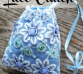 embroidered lace clutch, crafts