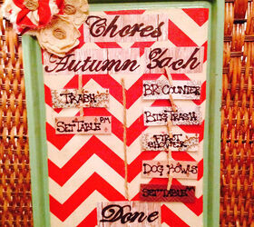 home made and prettified chore chart for the kids