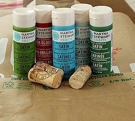 recycled brown bag gift wrap ideas, crafts, seasonal holiday decor, All you need is paperbags craft paint and corks