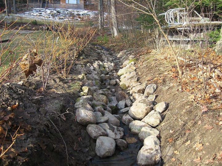 stream restoration project lake george, Stream bed restoration during construction photo