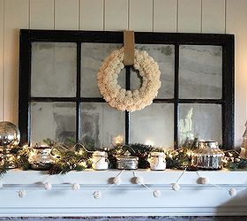 white silver amp burlap christmas mantel, christmas decorations, crafts, seasonal holiday decor, wreaths