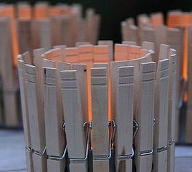 clothes pin votives, crafts, outdoor living