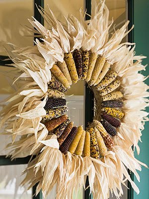 diy project of the week here are 51 creative ideas to inspire you to make the, crafts, doors, home decor, seasonal holiday decor, wreaths, Corn Husk Wreath